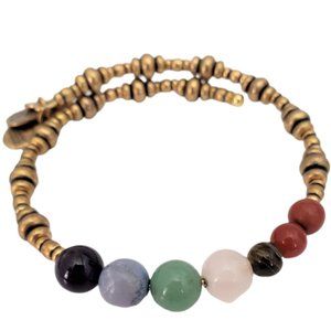 Alex and Ani - Energy - Beaded Wrap Bracelet - Gold Tone